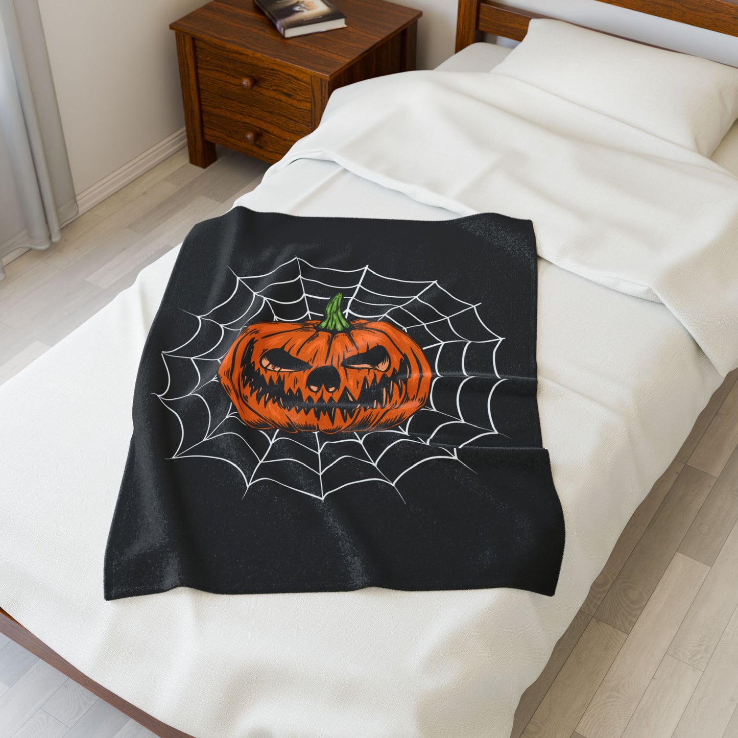 Halloween Jack-o-Lantern Plush Blanket