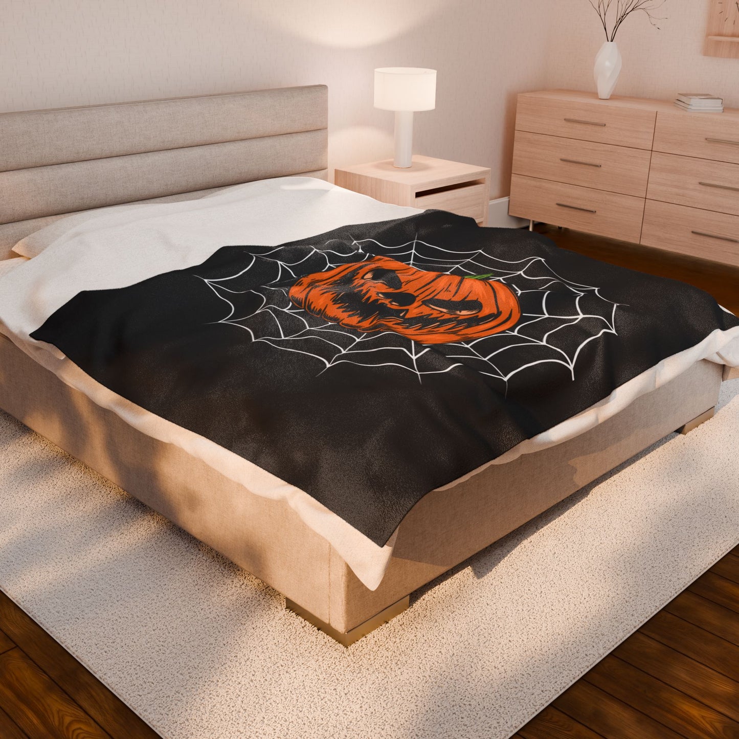 Halloween Jack-o-Lantern Plush Blanket