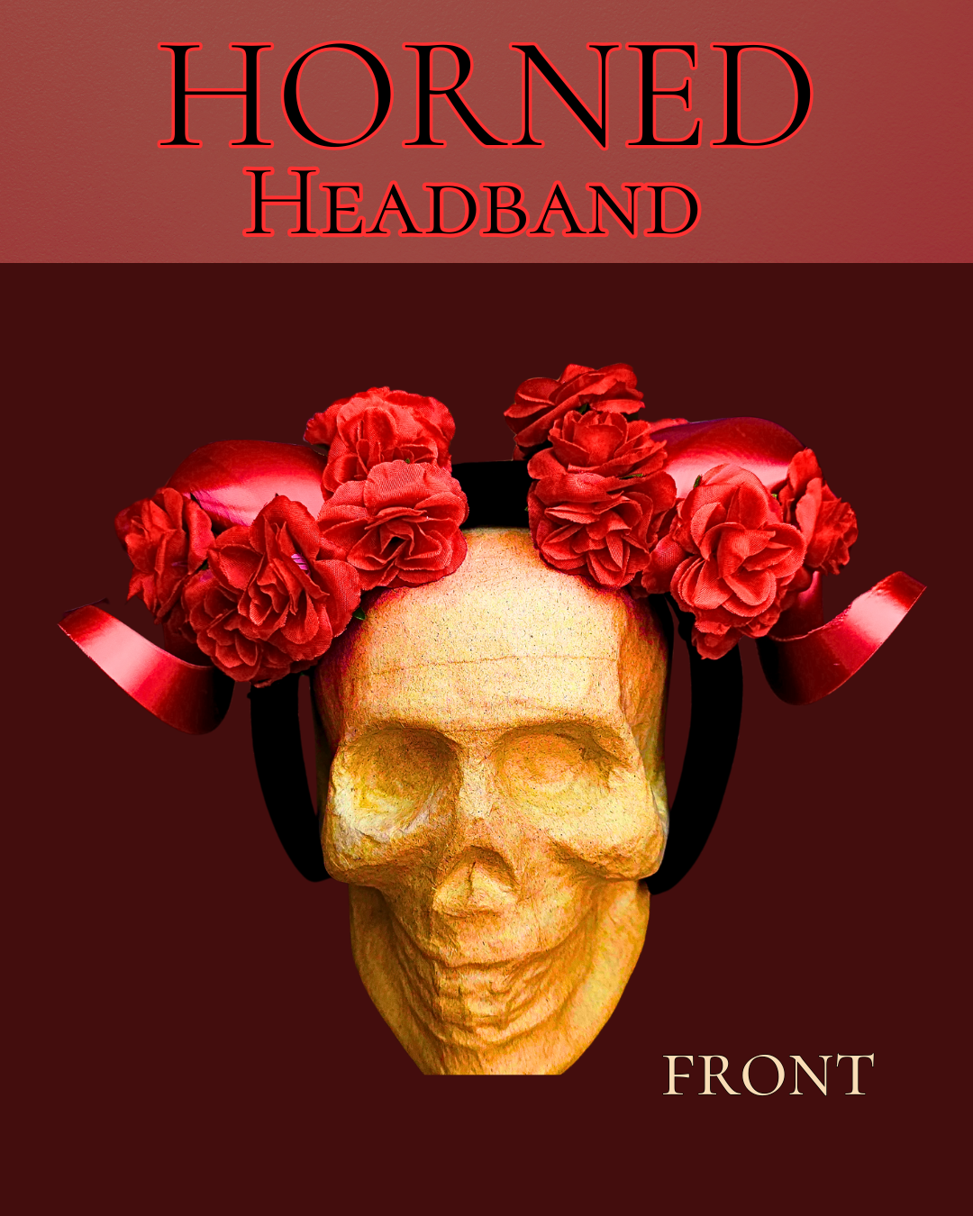 Rose Red- Horned Headband