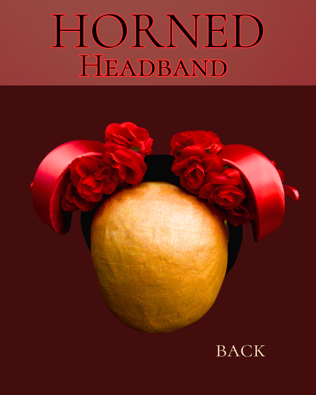 Rose Red- Horned Headband