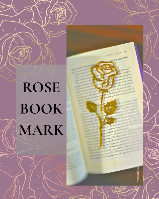 3D Printed Romantic Rose Bookmark
