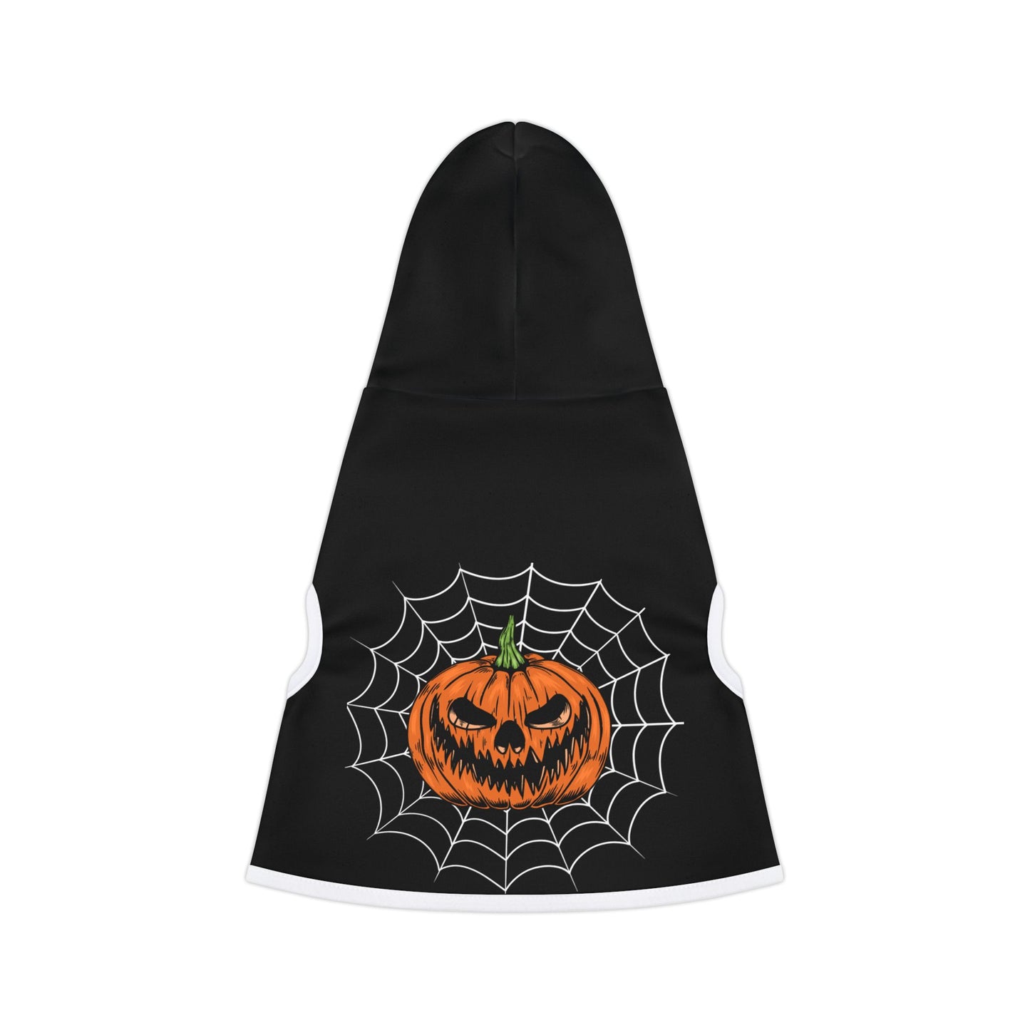 Sinister Grin Pumpkin Pet Hoodie for Halloween, Cozy Dog Sweater, Fun Cat Outfit, Fall Pet Apparel, Costume for Pets, Sinister jack-o-lantern grin pet hoodie