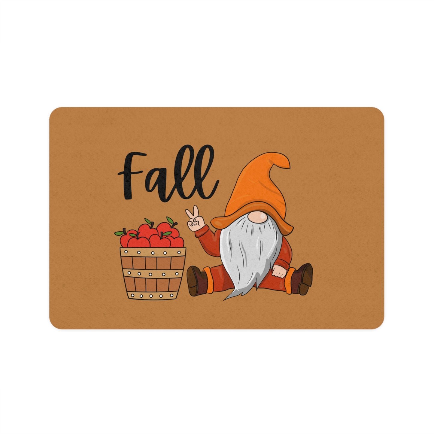 Autumn Gnome Pet Food Mat, Fall Season Dog Cat Bowl Mat, Kitchen Decor, Pet Accessories, Gnome Lover Gift