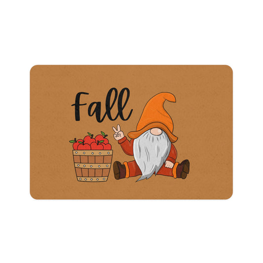 Autumn Gnome Pet Food Mat, Fall Season Dog Cat Bowl Mat, Kitchen Decor, Pet Accessories, Gnome Lover Gift
