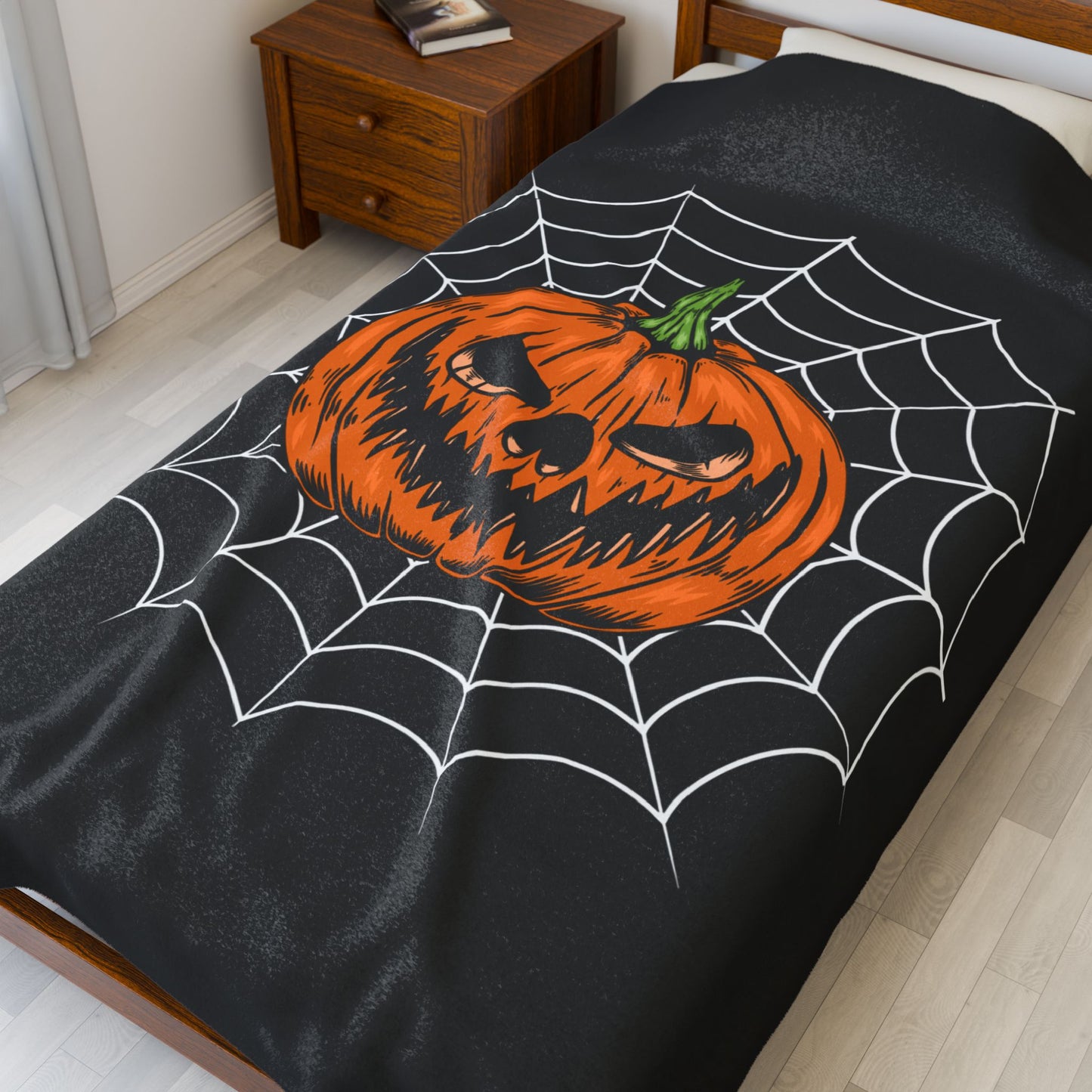 Halloween Jack-o-Lantern Plush Blanket