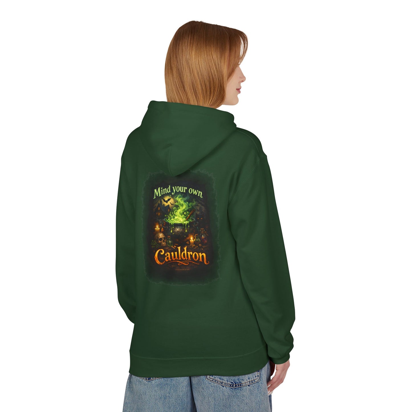 "Mind Your Own Cauldron" Witchy Hoodie