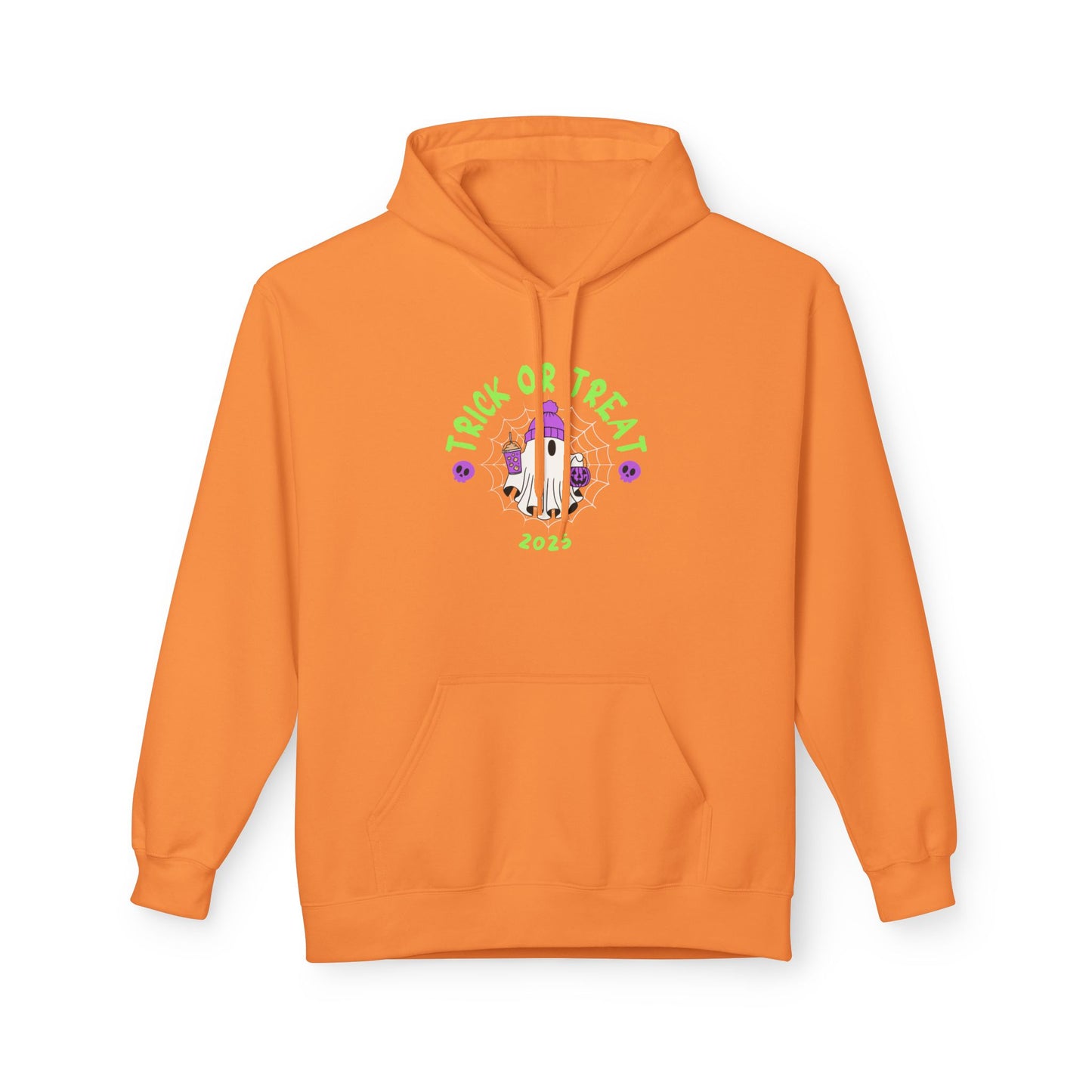 Trick or Treat 2025 Ghost Hoodie – Spooky Cute Halloween Sweatshirt