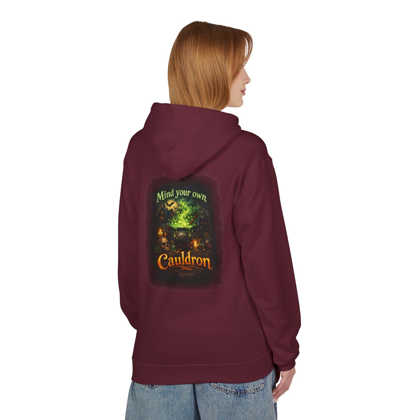"Mind Your Own Cauldron" Witchy Hoodie