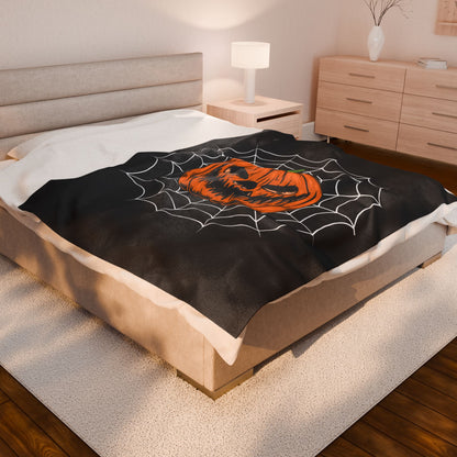 Halloween Jack-o-Lantern Plush Blanket