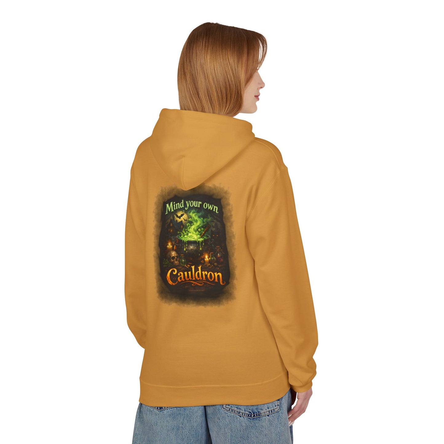 "Mind Your Own Cauldron" Witchy Hoodie