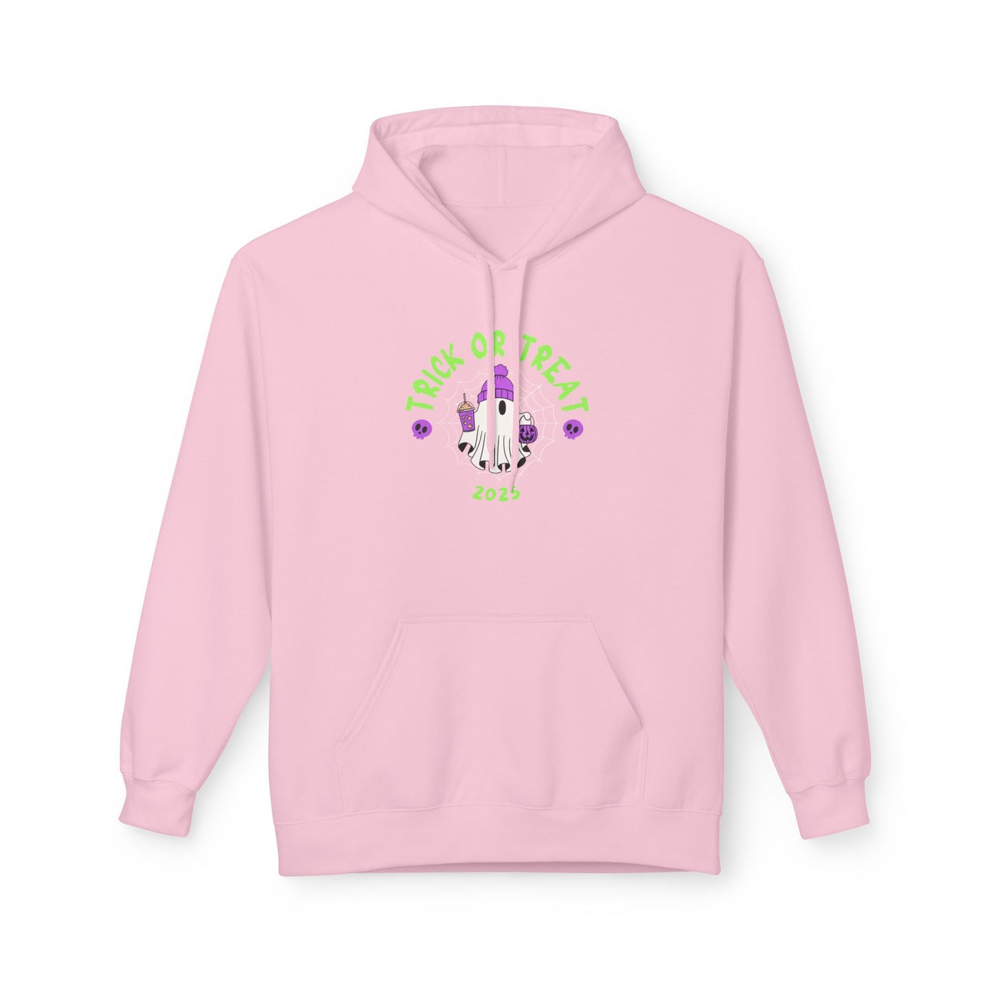 Trick or Treat 2025 Ghost Hoodie – Spooky Cute Halloween Sweatshirt
