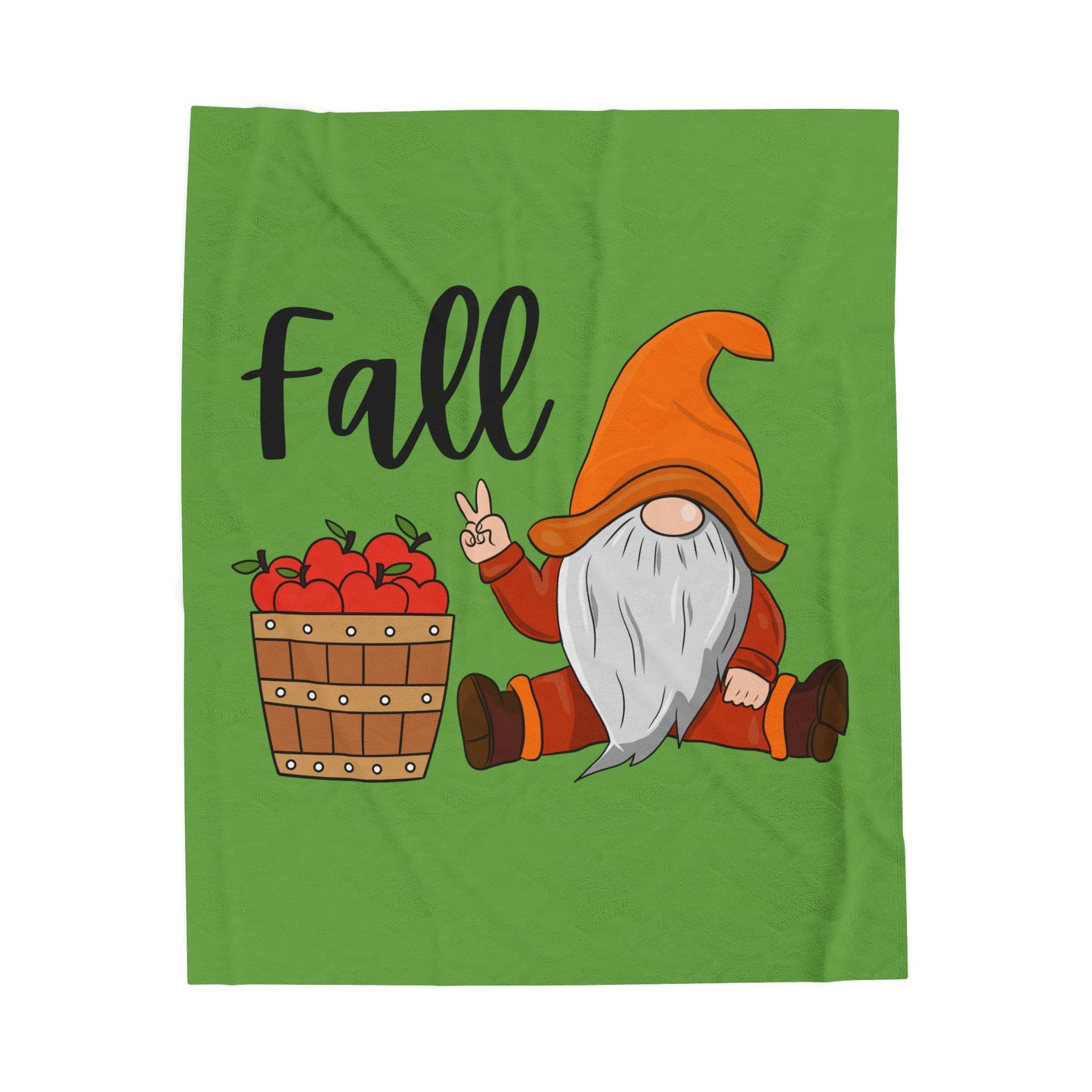Fall Gnome Plush Blanket, Cozy Throw Blanket, Autumn Decor Blanket, Snug Gifting, Seasonal Home Warmth