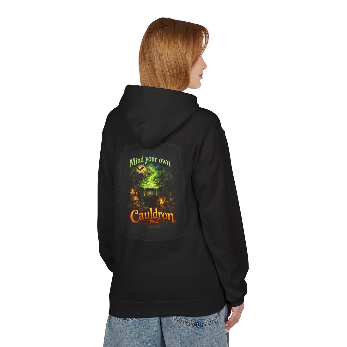 "Mind Your Own Cauldron" Witchy Hoodie