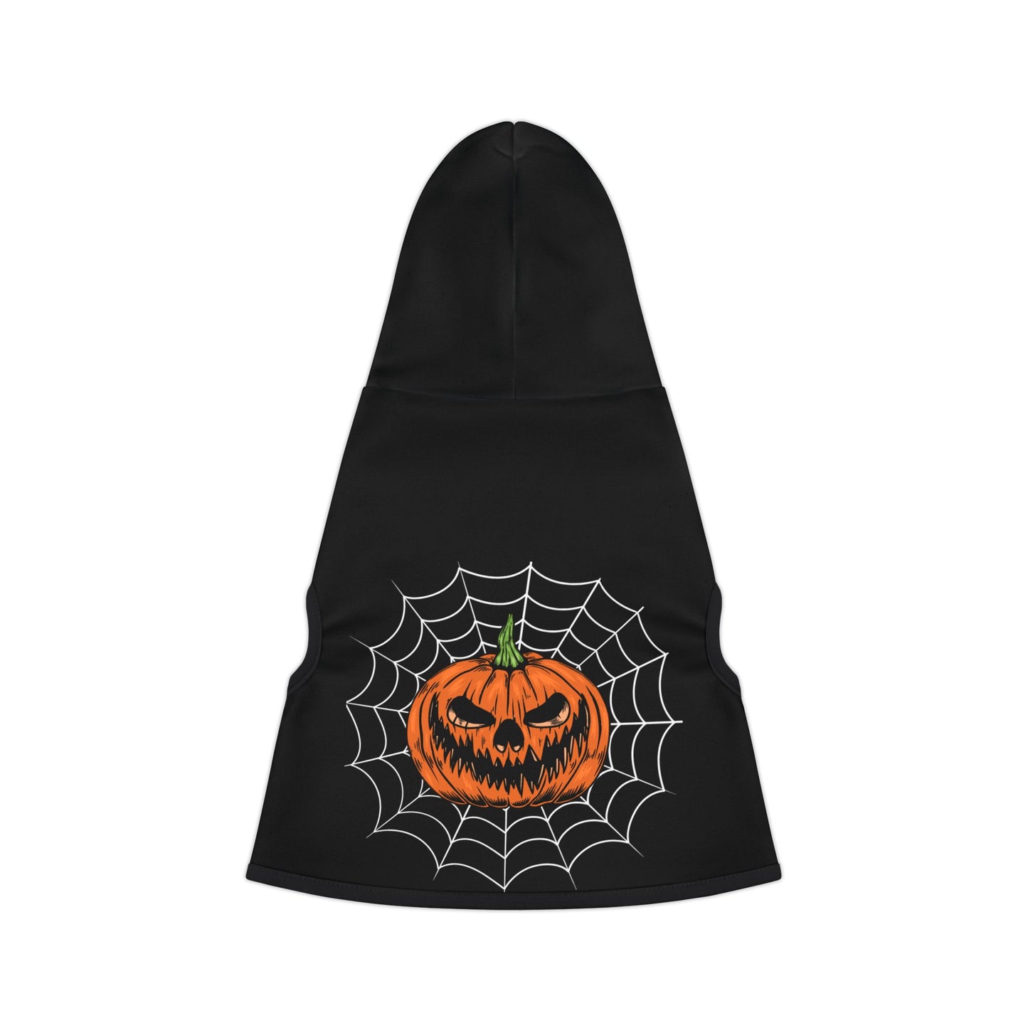 Sinister Grin Pumpkin Pet Hoodie for Halloween, Cozy Dog Sweater, Fun Cat Outfit, Fall Pet Apparel, Costume for Pets, Sinister jack-o-lantern grin pet hoodie