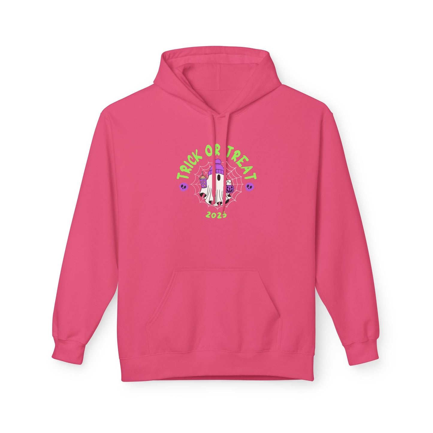 Trick or Treat 2025 Ghost Hoodie – Spooky Cute Halloween Sweatshirt