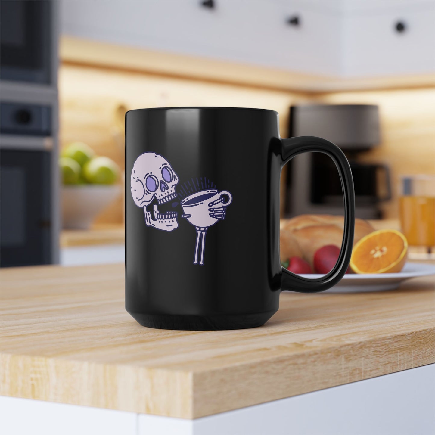 But First Coffee Skull Coffee Mug, Perfect for Halloween, Gothic Gifts, Coffee Lovers