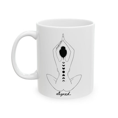 Aligned Moon Phase Ceramic Mug — 11oz & 15oz Astrology Coffee Cup