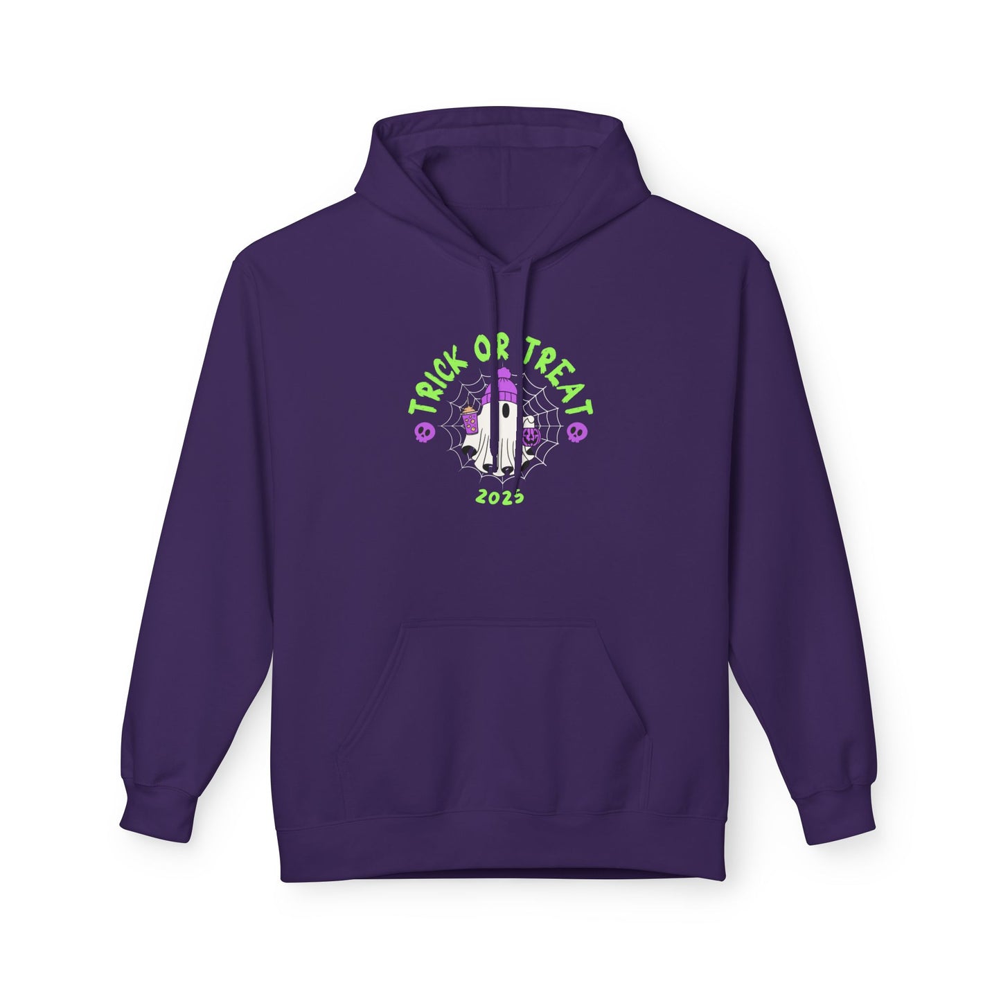 Trick or Treat 2025 Ghost Hoodie – Spooky Cute Halloween Sweatshirt