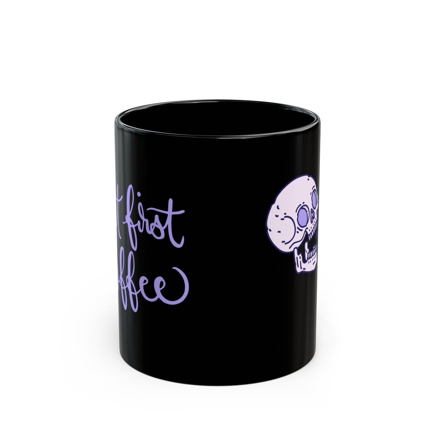 But First Coffee Skull Coffee Mug, Perfect for Halloween, Gothic Gifts, Coffee Lovers