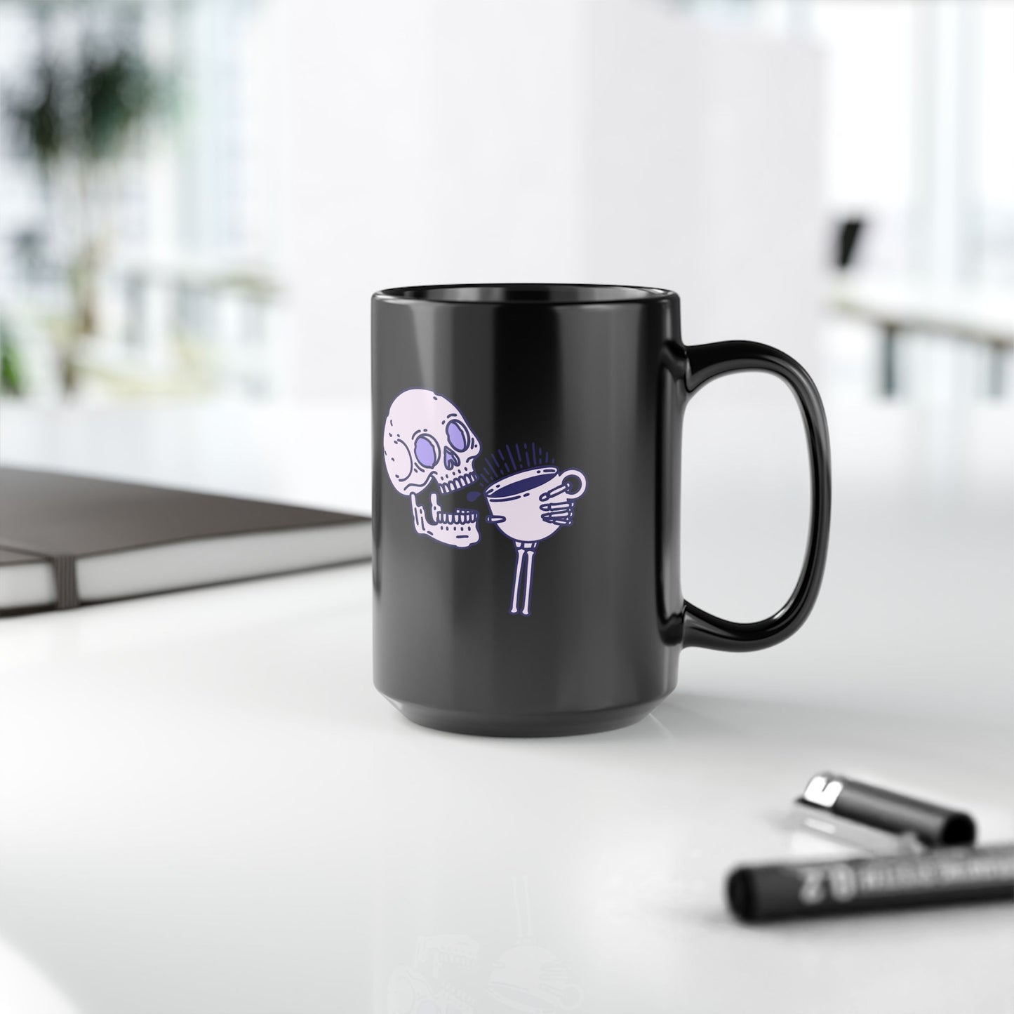 But First Coffee Skull Coffee Mug, Perfect for Halloween, Gothic Gifts, Coffee Lovers