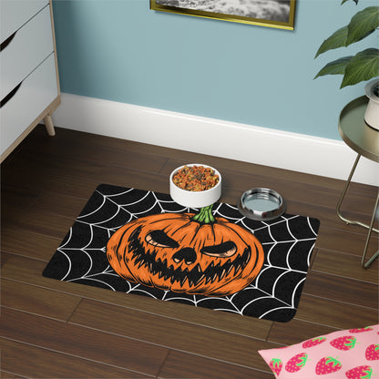Halloween Pet Food Mat, Cute Pet Mat, Pumpkin Design, Dog Cat Feeding Mat, Holiday Decor, Halloween Gifts for Pets