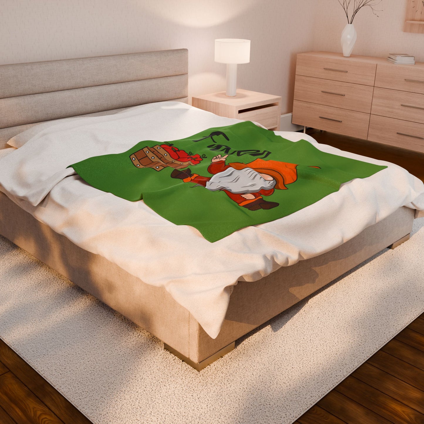 Fall Gnome Plush Blanket, Cozy Throw Blanket, Autumn Decor Blanket, Snug Gifting, Seasonal Home Warmth