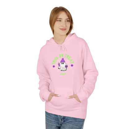 Trick or Treat 2025 Ghost Hoodie – Spooky Cute Halloween Sweatshirt