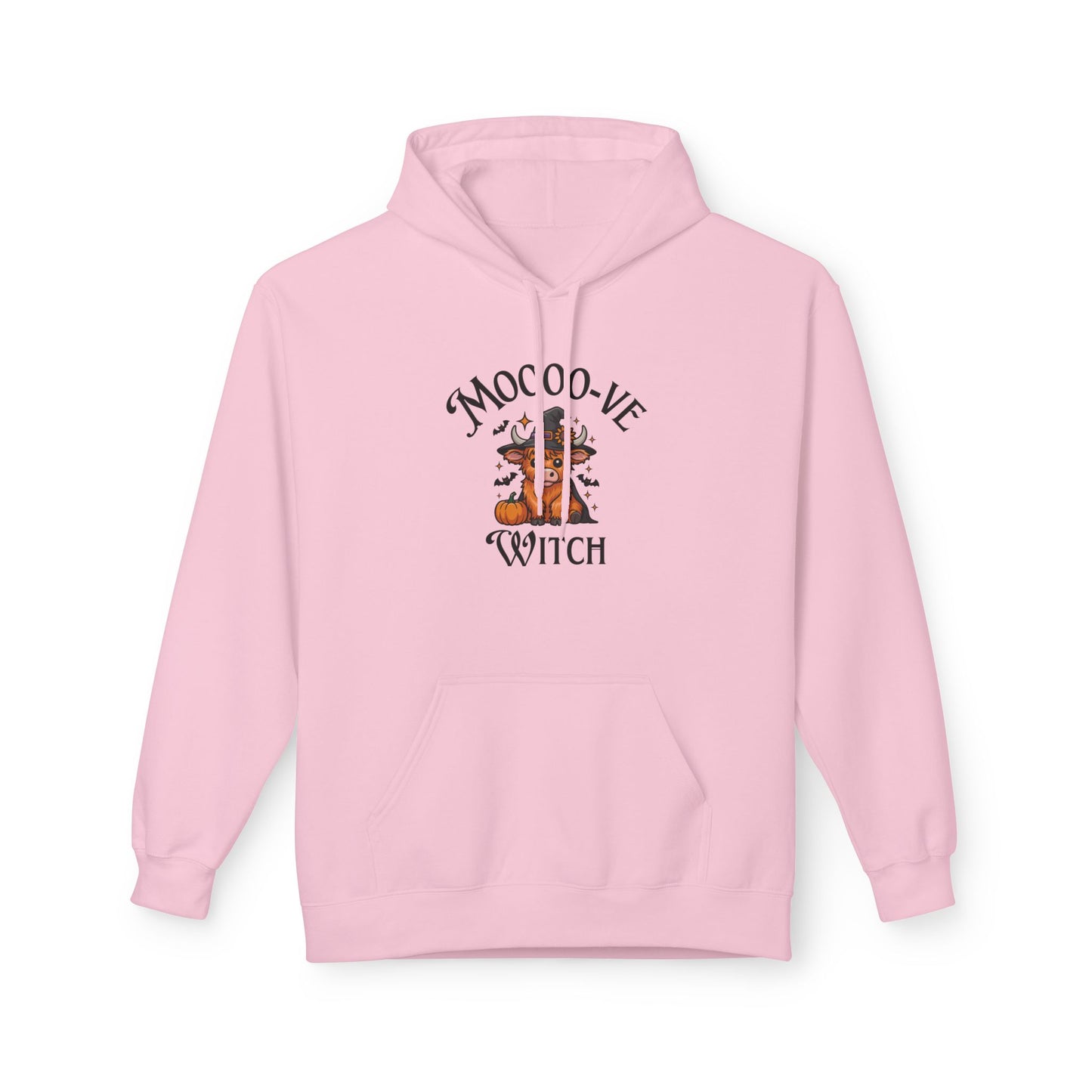 Highland Cow Witch Hoodie, Cozy Halloween Apparel, Gift for Witches, Fall Fashion, Casual Comfort, Unique Statement Piece