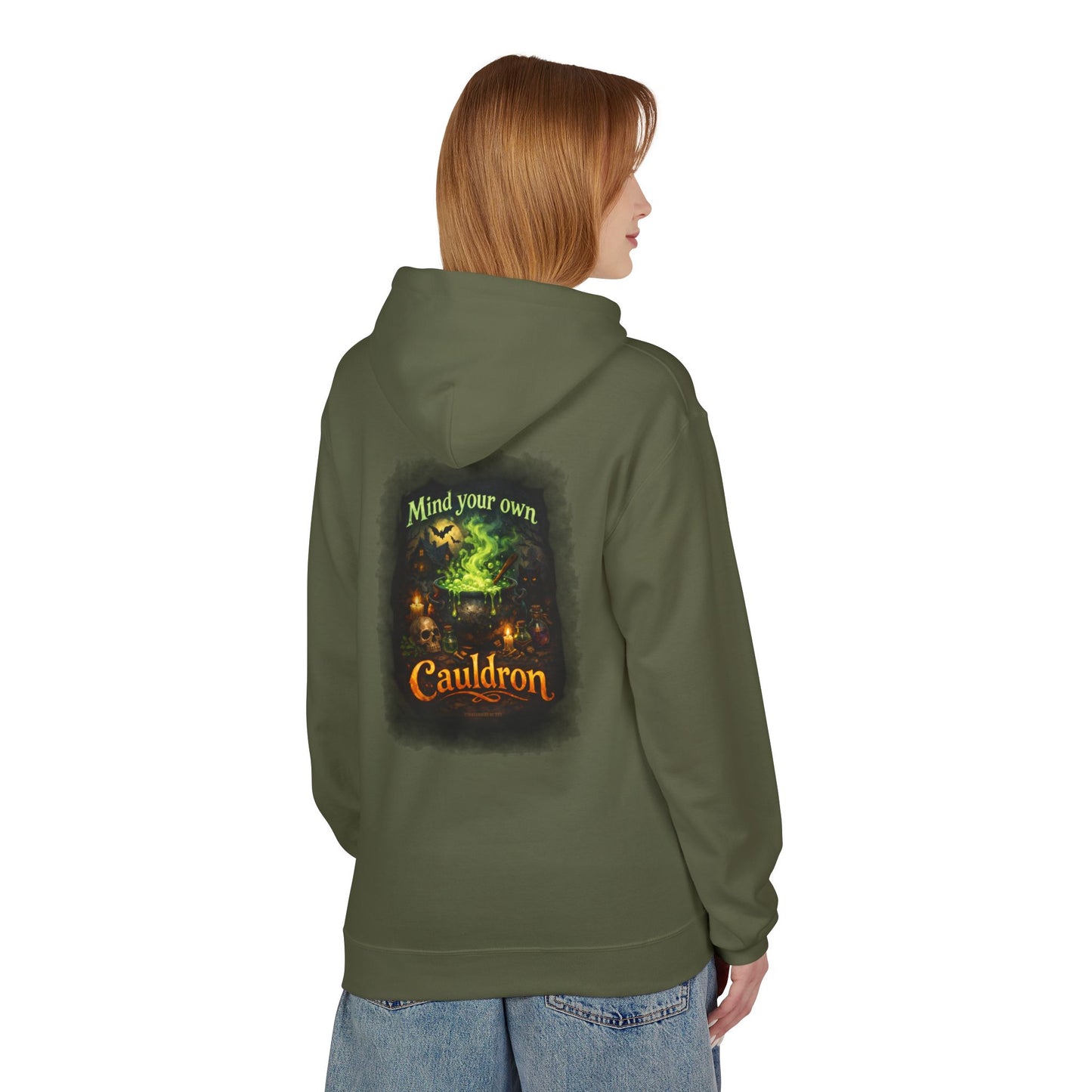 "Mind Your Own Cauldron" Witchy Hoodie