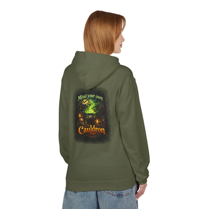 "Mind Your Own Cauldron" Witchy Hoodie