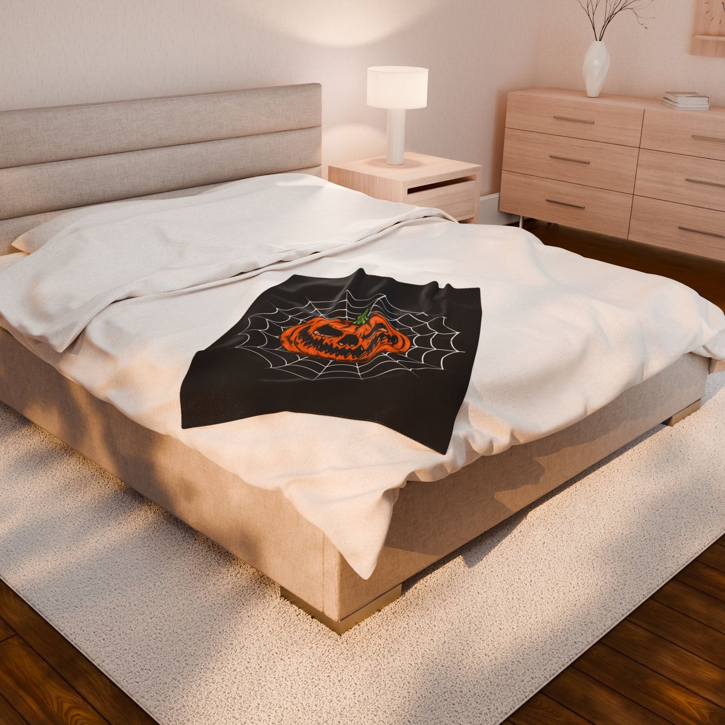 Halloween Jack-o-Lantern Plush Blanket
