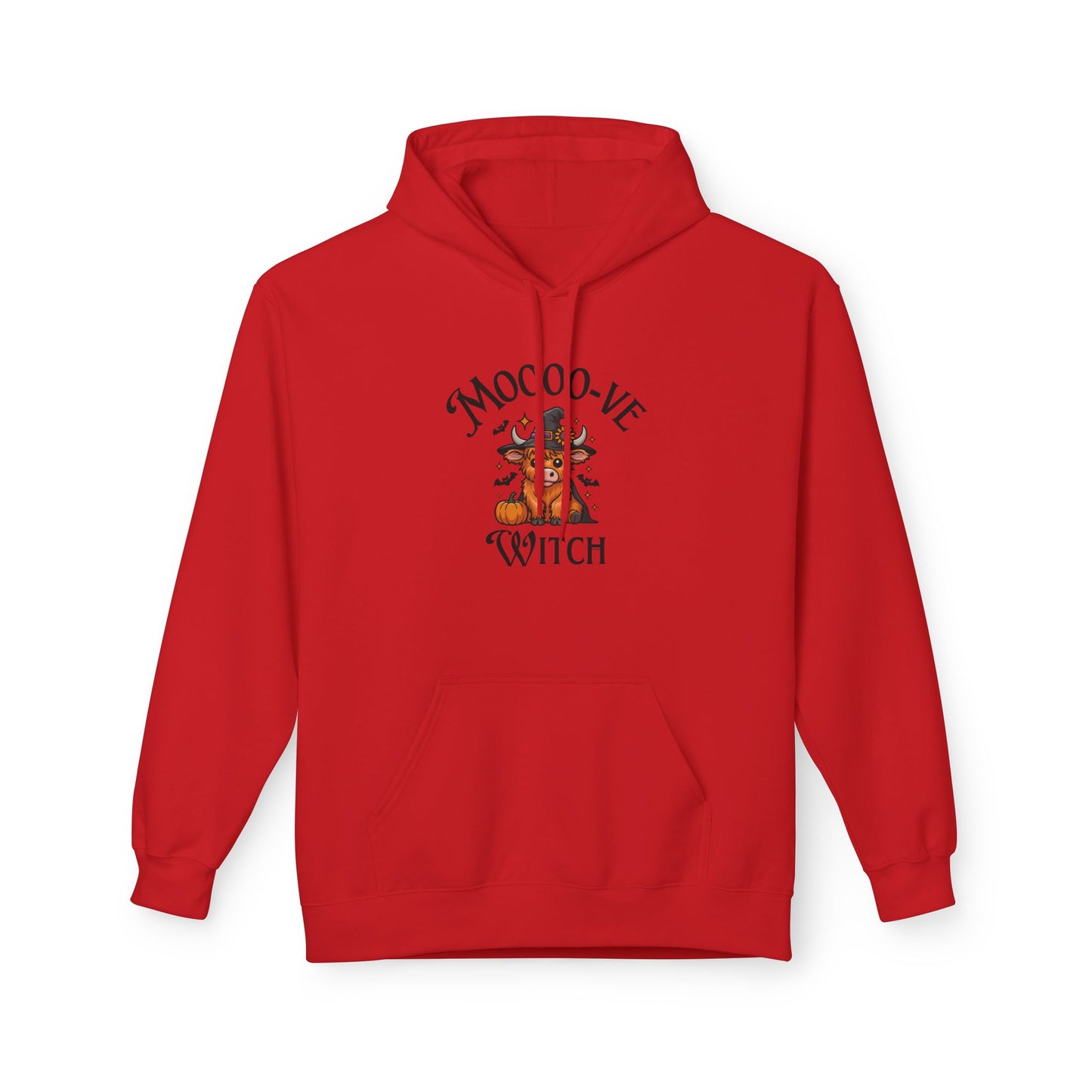 Highland Cow Witch Hoodie, Cozy Halloween Apparel, Gift for Witches, Fall Fashion, Casual Comfort, Unique Statement Piece