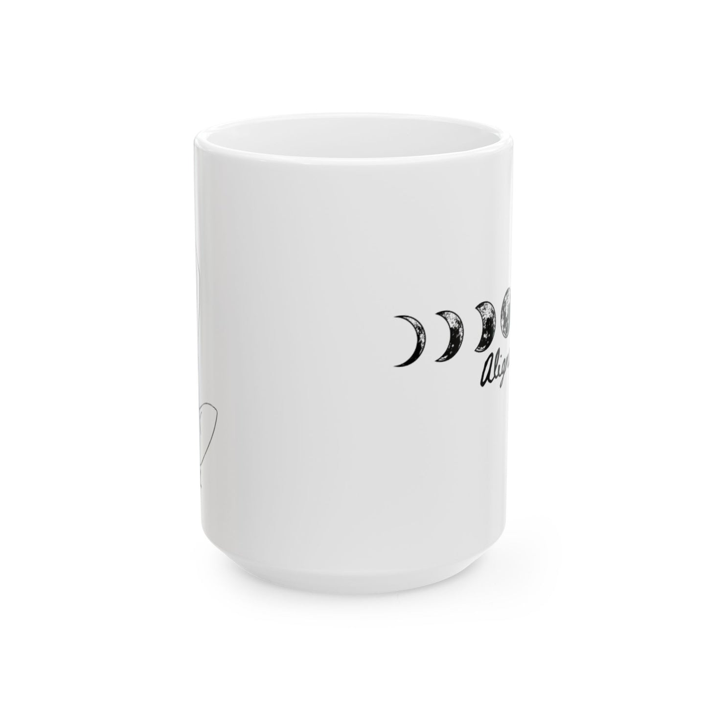 Aligned Moon Phase Ceramic Mug — 11oz & 15oz Astrology Coffee Cup