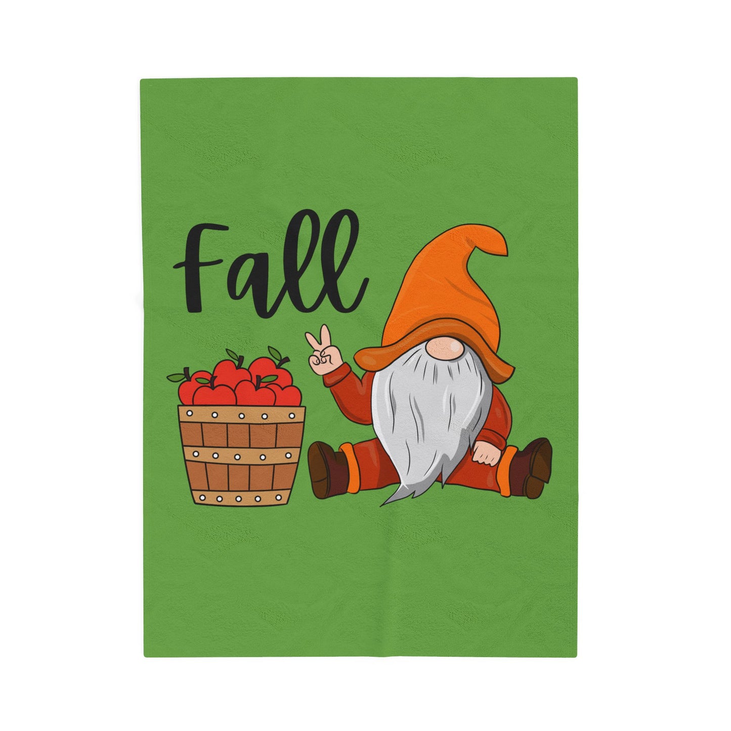 Fall Gnome Plush Blanket, Cozy Throw Blanket, Autumn Decor Blanket, Snug Gifting, Seasonal Home Warmth
