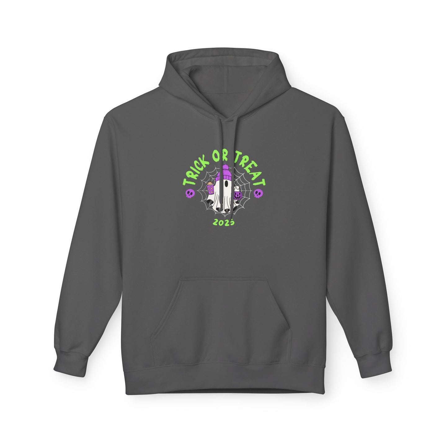 Trick or Treat 2025 Ghost Hoodie – Spooky Cute Halloween Sweatshirt