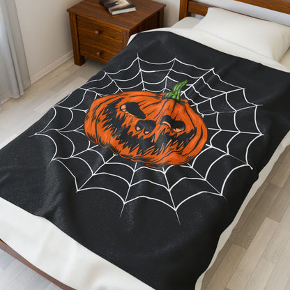 Halloween Jack-o-Lantern Plush Blanket