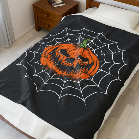 Halloween Jack-o-Lantern Plush Blanket