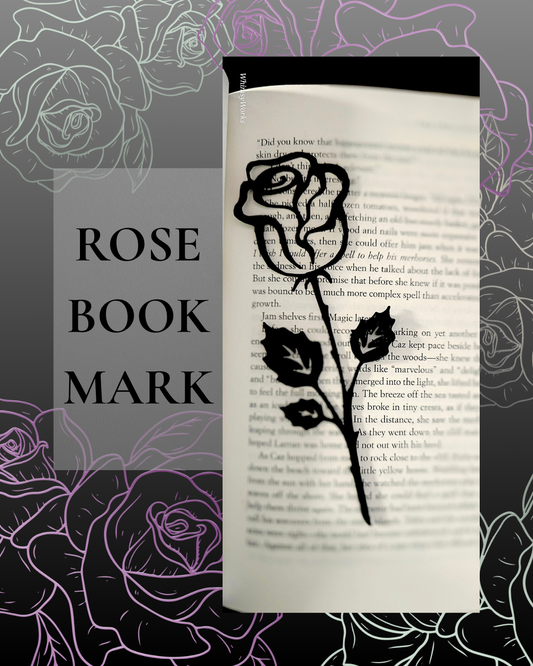 3D Printed Romantic Rose Bookmark