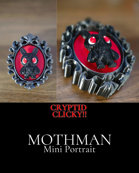 Mothman Portrait Clicky Fidget, Cryptid Clicky