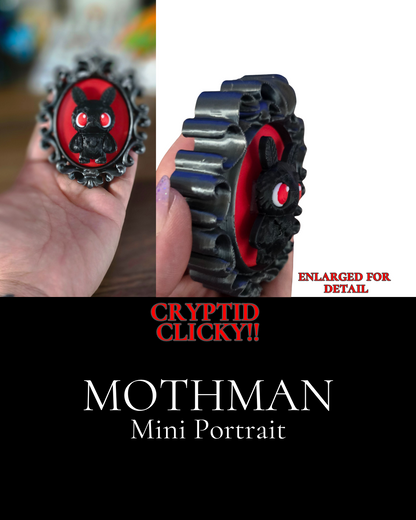 Mothman Portrait Clicky Fidget, Cryptid Clicky