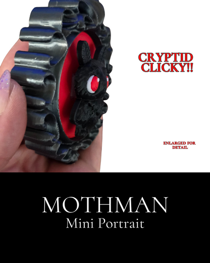 Mothman Portrait Clicky Fidget, Cryptid Clicky