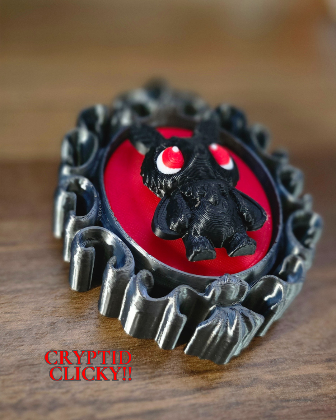 Mothman Portrait Clicky Fidget, Cryptid Clicky