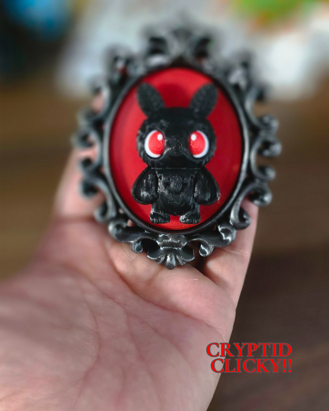 Mothman Portrait Clicky Fidget, Cryptid Clicky