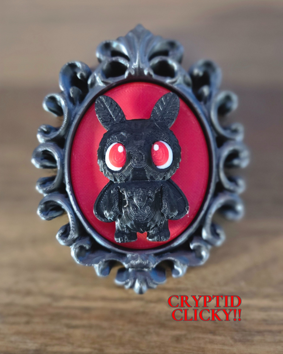 Mothman Portrait Clicky Fidget, Cryptid Clicky
