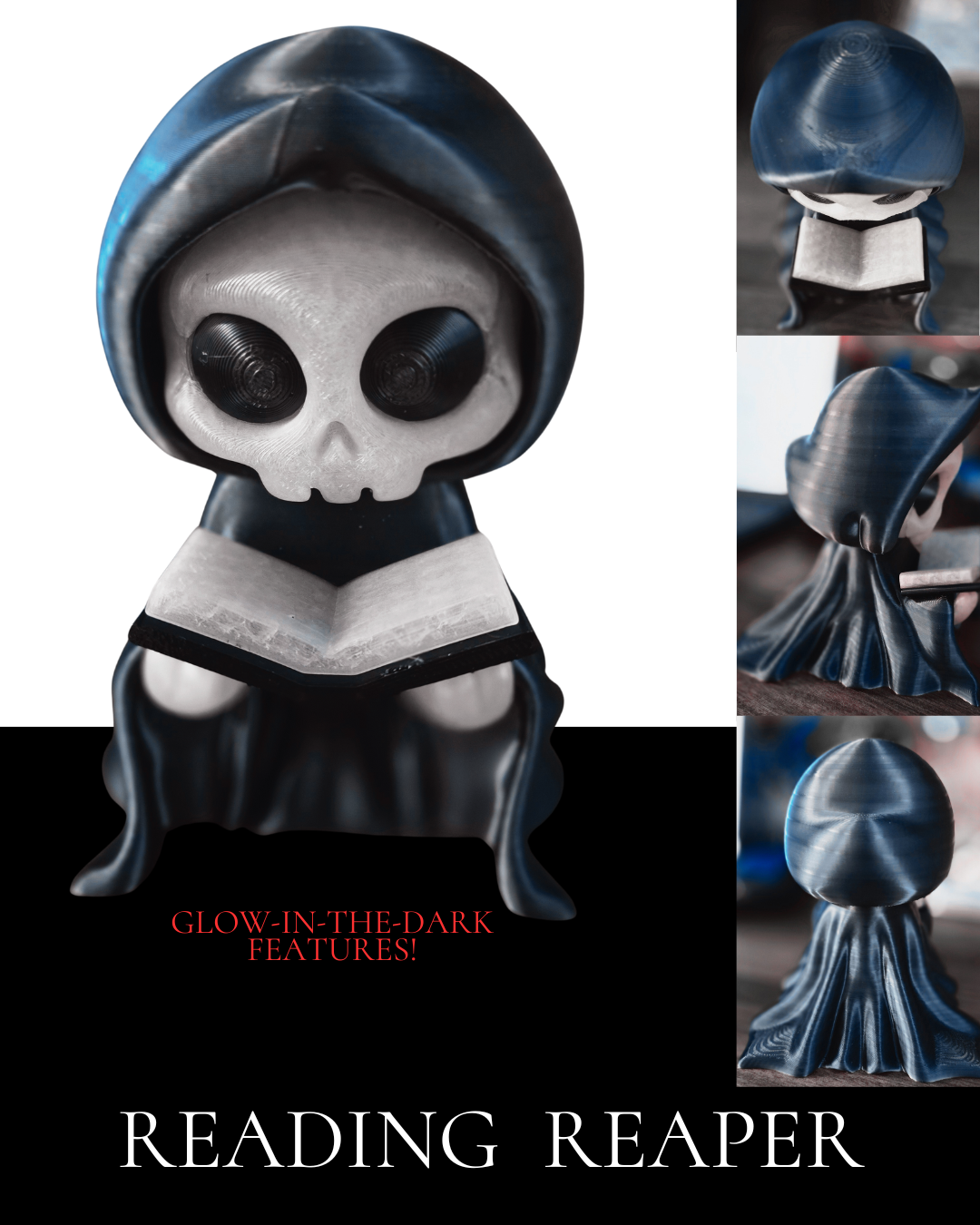 Reading Reaper Figurine with Glow in the Dark Features