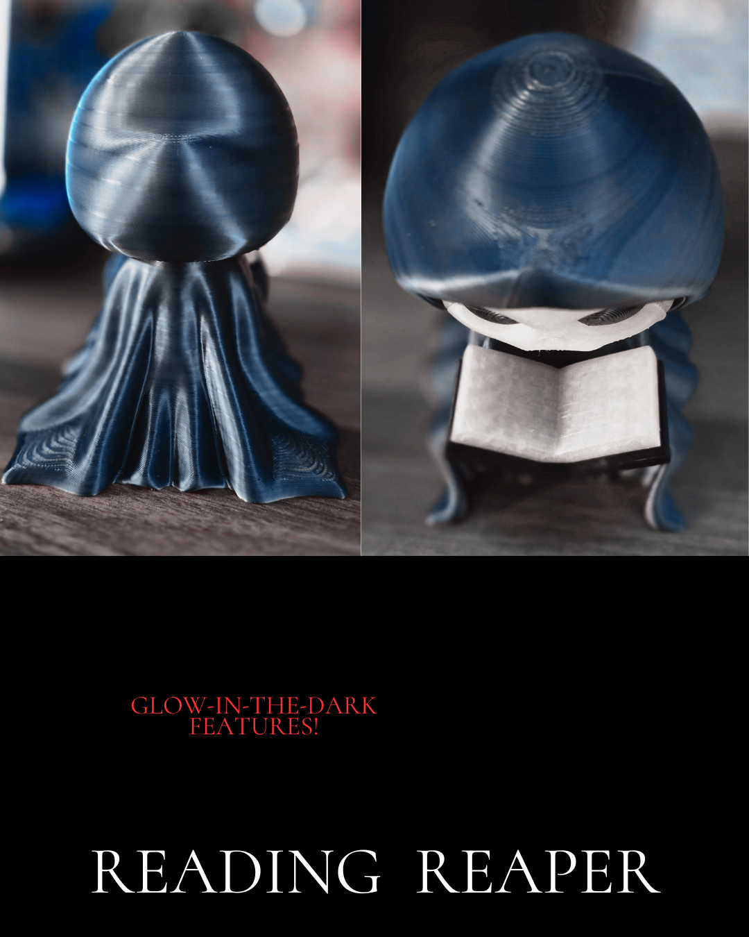 Reading Reaper Figurine with Glow in the Dark Features