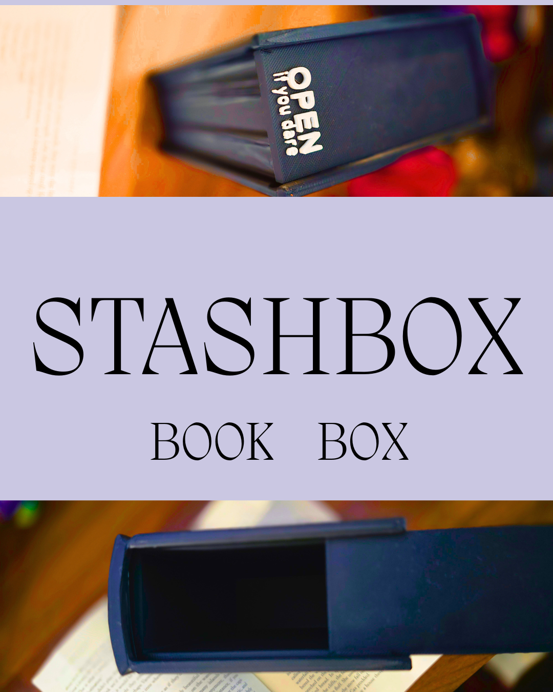 OPEN IF YOU DARE Stashbox Hidden Compartment Book Box, Secret Stasher